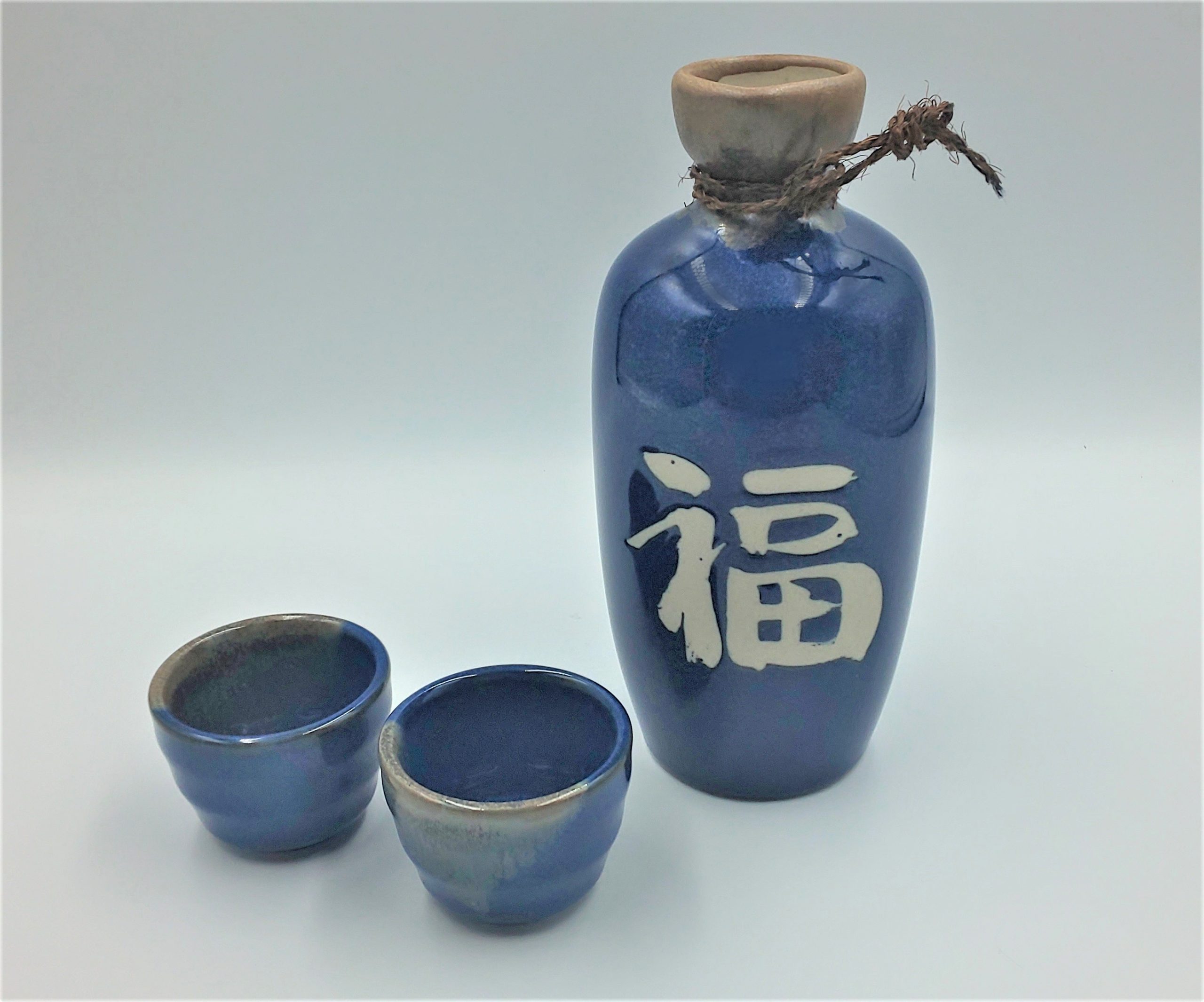 SAKE BOTTLE and CUP SET (Mino ware)