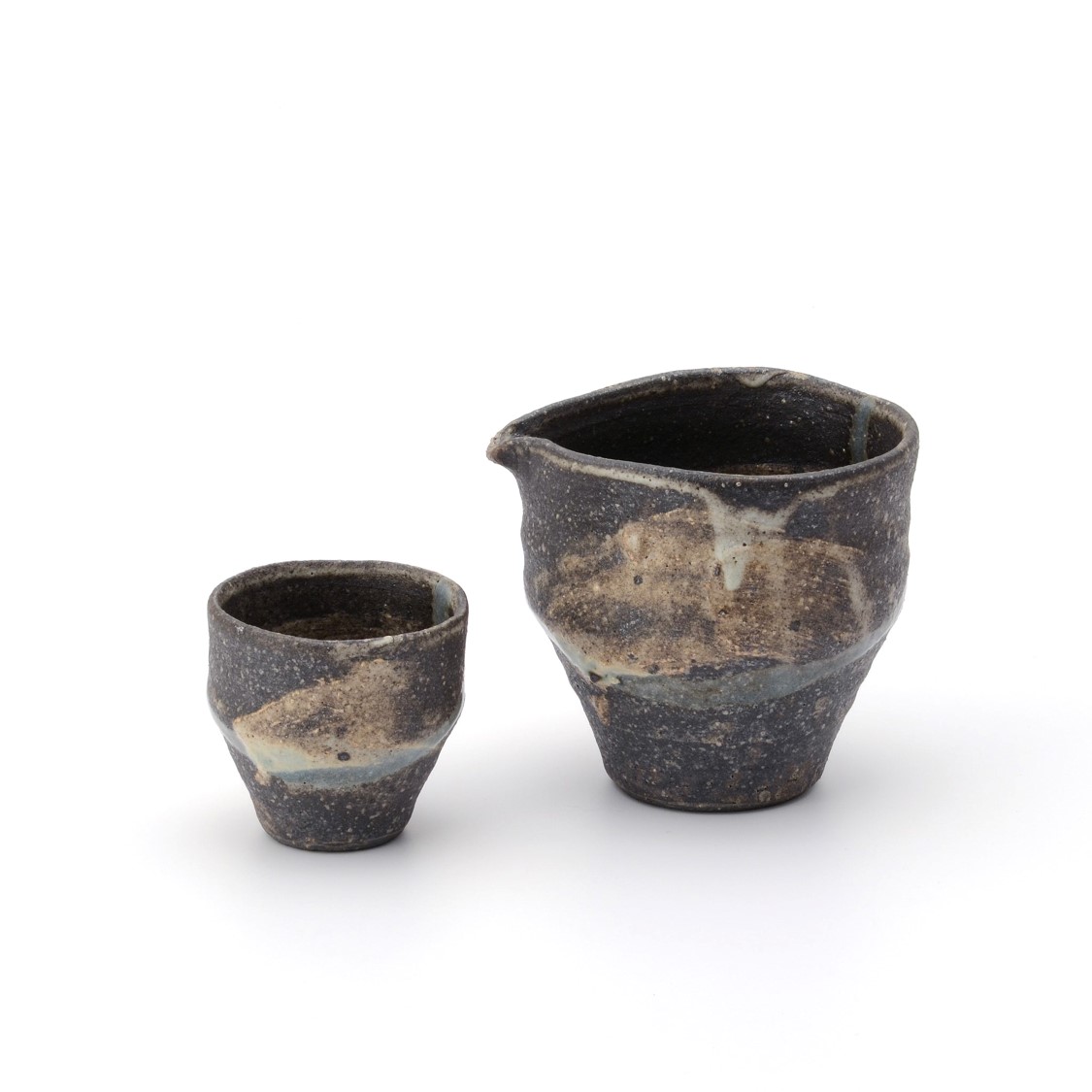 SAKE BOTTLE and CUP SET（Shigaraki Ware）