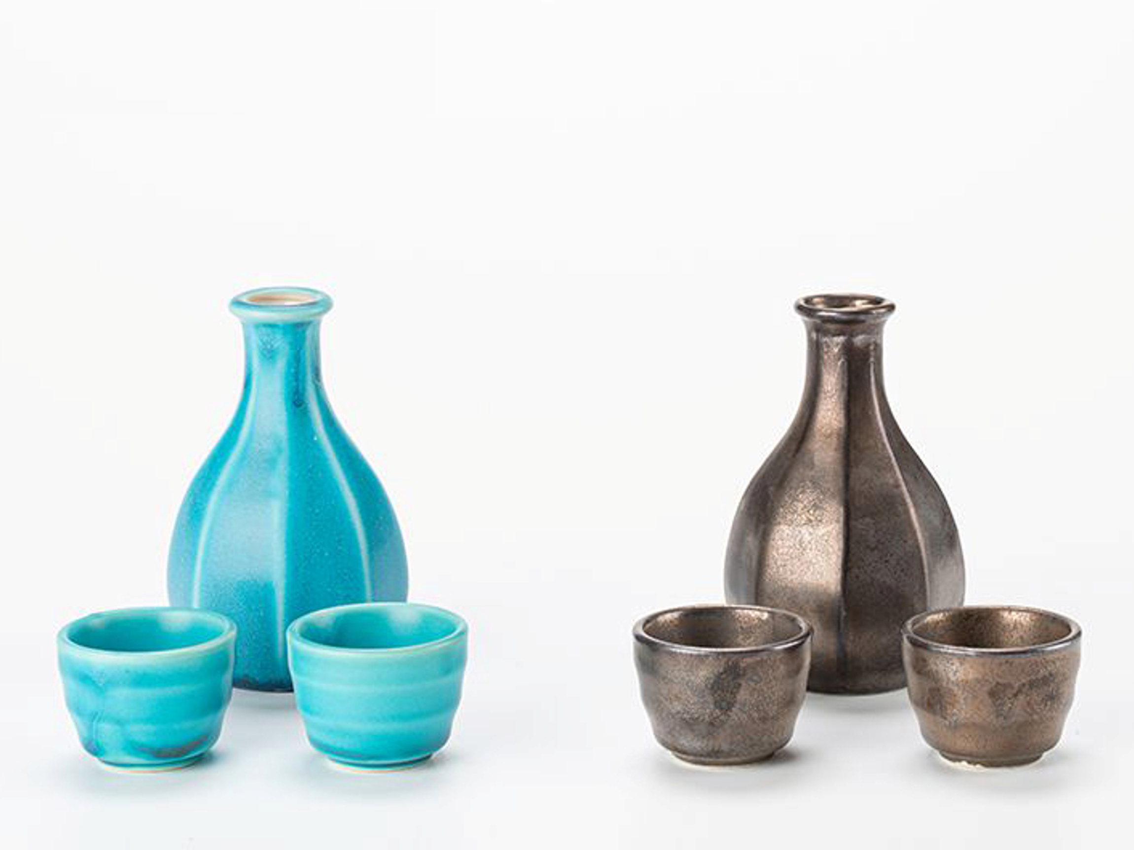 SAKE BOTTLE ＆ SAKE CUPS SET（Mino ware）