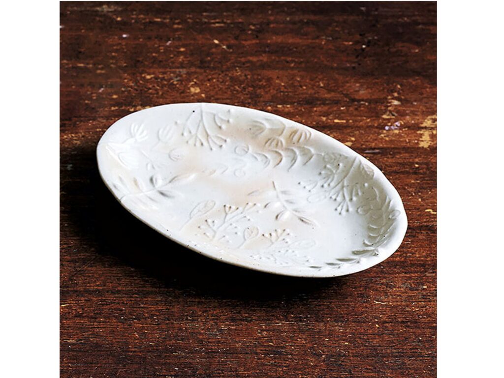 陶磁器食器 「葉 御本手」（瀬戸焼・粉引）